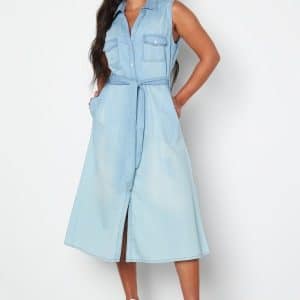 BUBBLEROOM Pam denim dress Light denim 3XL
