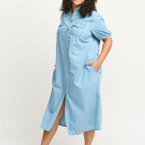 Adia Sød skjorte kjole i denim blå, 42-44 / S