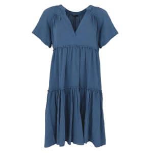 Denim Blue BCADA short boho dress 40318 fra Black colour, Str. L/XL