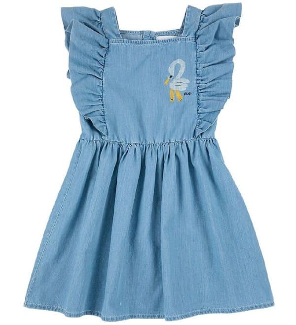 Bobo Choses Kjole - Pelican Denim Ruffle - Blå - 6-7 år (116-122) - Bobo Choses Kjole