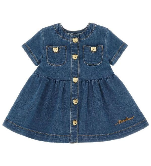 Moschino Kjole - Denim - Blå - 12-18 mdr - Moschino Kjole