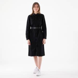 Pieces - Pcnamir ls denim shirt dress - Kjoler til hende - Sort - M