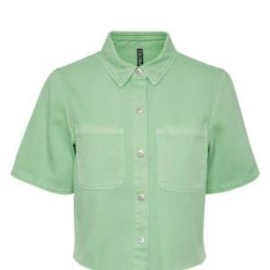 Pieces - Skjorte - PC Blume SS Shirt - Absinthe Green