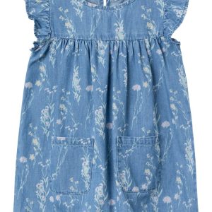 Gry kortærmet kjole - medium blue denim - 110