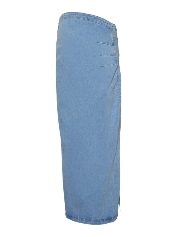 Osaka maxi nederdel - light blue denim - XL