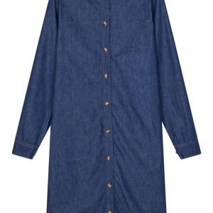 Mads Nørgaard - Kjole - Air Denim Crissy Dress - Dark Blue Denim