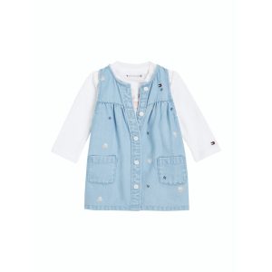 Tommy Hilfiger Denim Light Flower Allover Kjole Sæt - Str. 74