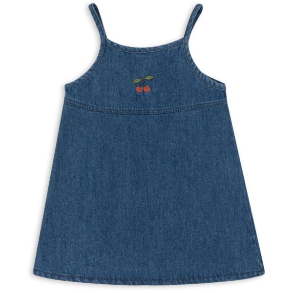 Konges Sløjd Denim Blue Magot Strap Kjole GOTS - Str. 5-6 år