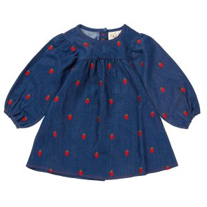 Flöss Berry Denim Colette Kjole - Str. 3 år/98