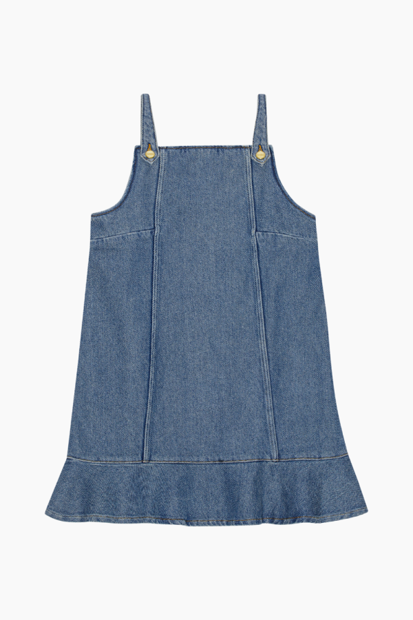 Heavy Denim Mini Dress J1584 - Tint Wash - GANNI - Blå S