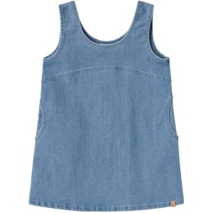 Lil'Atelier Medium Blue Denim Okaja Denim Spencer Kjole - Str. 104