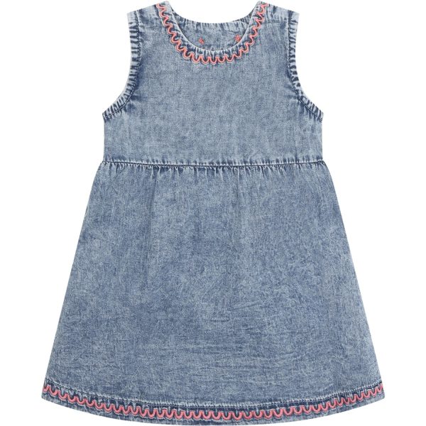 Hust & Claire Washed Denim Katinka Kjole - Str. 92