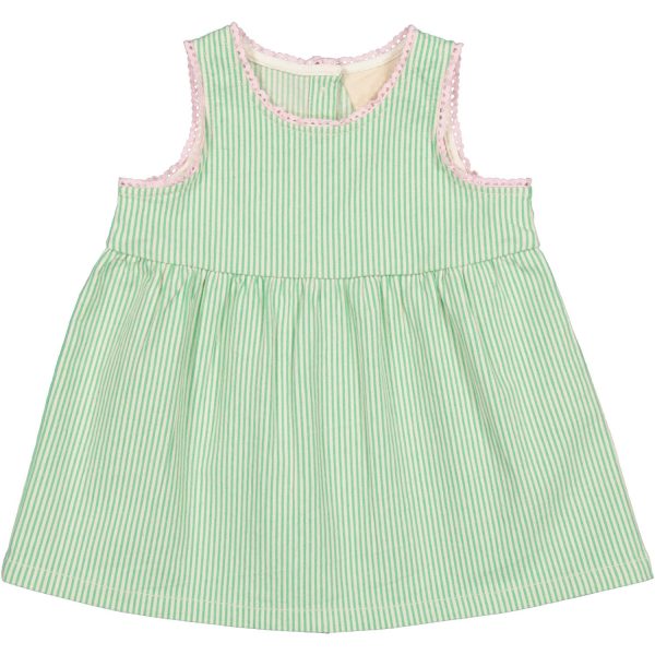 MarMar Soft Denim Cale Green Stripe Daely Kjole - Str. 1 år/80