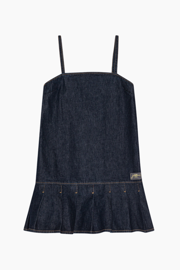 Rinse Denim Strap Mini Dress J1622 - Rinse - GANNI - Blå S