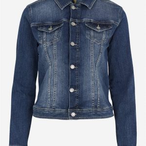 Jeansjakke med en figursygning