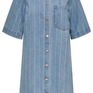 ONLY Kjole - Asta - Light Blue Denim Stripe
