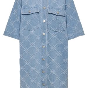 ONLY Kjole - Belle Print - Light Blue Denim