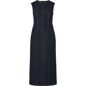 PIECES dame kjole PCFRANNA - Dark Blue Denim