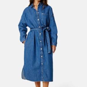 Chambray Midi Denim Shirt Dress