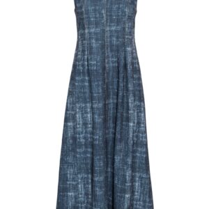 Gestuz - Kjole - GZdemia P Long Dress - Dark Denim Structure (Levering midt juli)