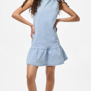 Pieces Kjole - Monica - Light Blue Denim