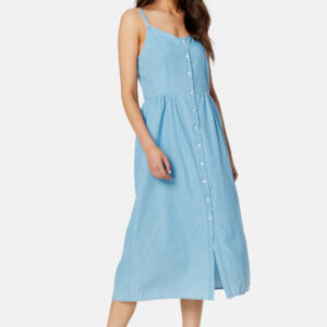 Zia Strap Midi Denim Dress