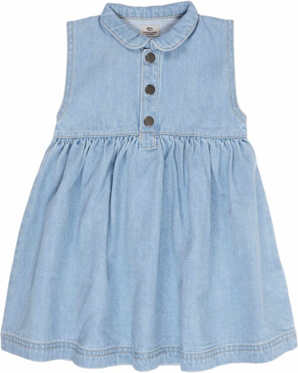 Organic Denim Dress W Collar