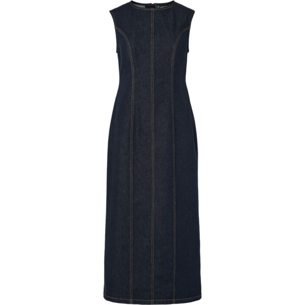 PIECES dame kjole PCFRANNA - Dark Blue Denim