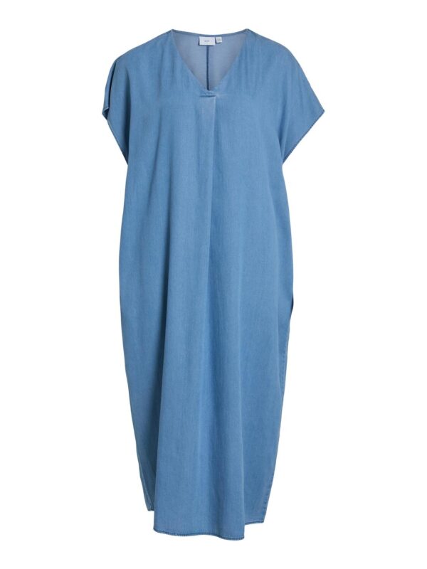 Vinea midi kjole - Medium Blue Denim