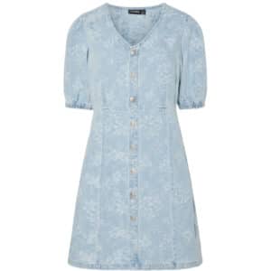PIECES DAME DENIMKJOLE PCFELINE - Light Blue Denim