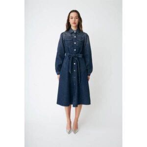 Cras CelineCras Kjole - Dark blue denim