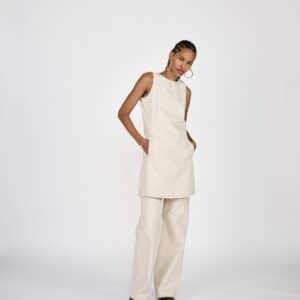 Denim Ecru Dress Lizl