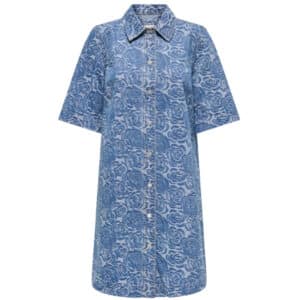 ONLY DAME KJOLE ONLBELLE - Medium Blue Denim Flower