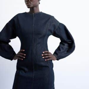 Tsliana Mini Denim Dress Cotton Blend