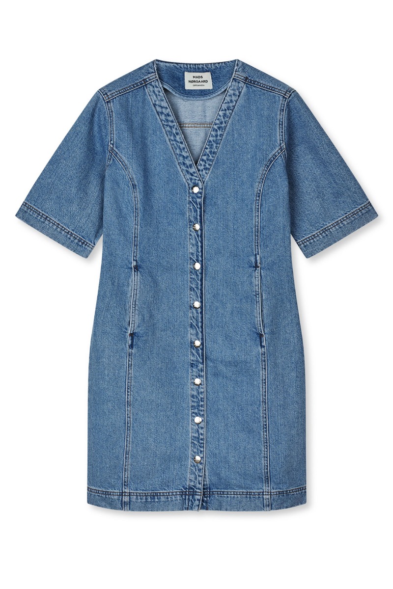 Mads Nørgaard - Kjole - Luke Denim Vigga Dress - Blue Vintage (Levering midt februar)