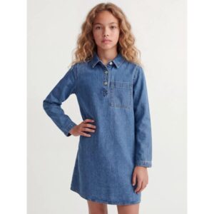 JJXX Amara denim kjole i blå denim til piger