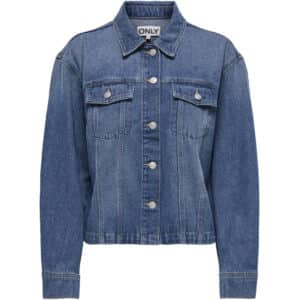 ONLY dame jakke ONLMIKA - Medium blue denim